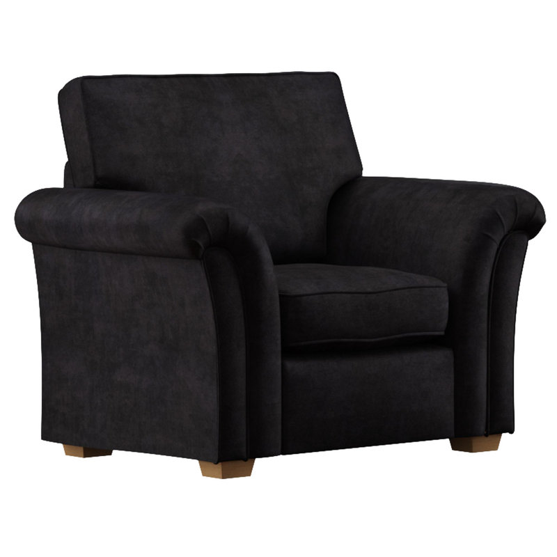 Upholstered Armchair, Ebony