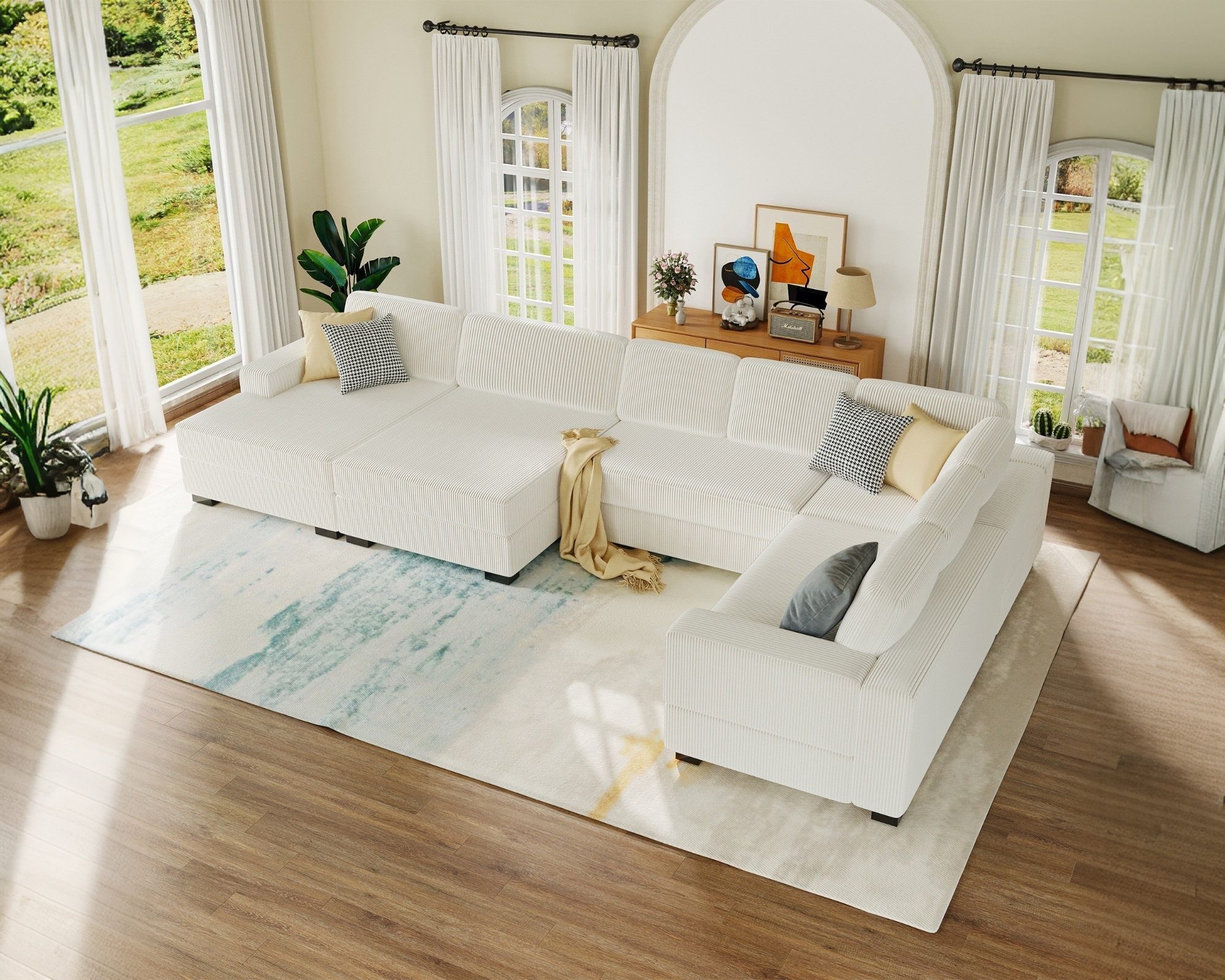 Latitude Run® 162 Inch Oversized U-Shaped Sectional Sofa, Large Sofa ...