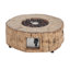 Table de foyer d'extérieur 30 000 BTU avec motif grain de bois et couvercle
