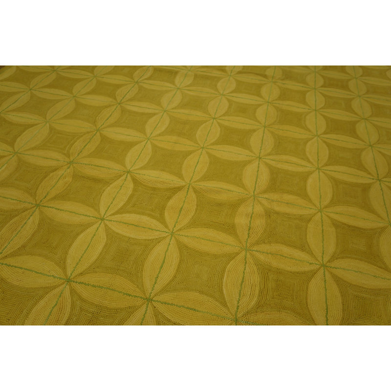 Hand Hooked Wool Geometric Indoor Rug