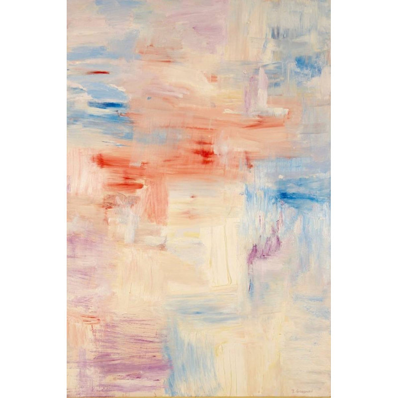 White On Blue Painting by Irina Gorbman