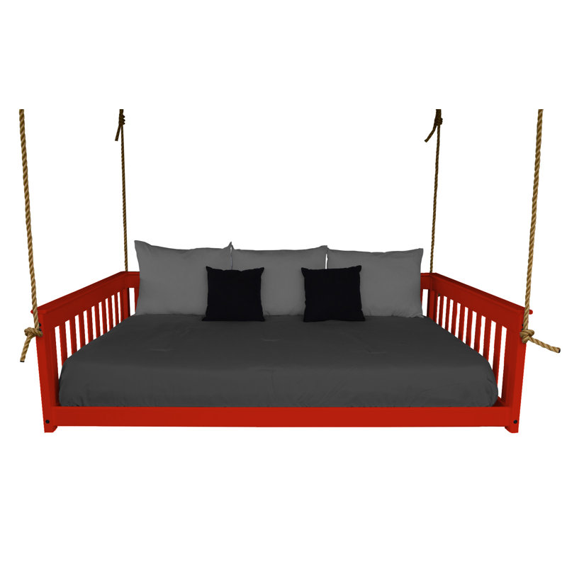 Carol Solid Wood Daybed, Tractor Red, Full