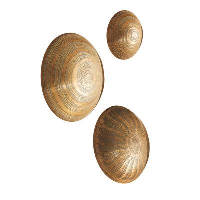 3 Piece Sun Etched Wall Bowl Set