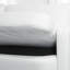 90" Greyish White Down Feather Linen Upholstered Deep Sofa with Reversible Cushions