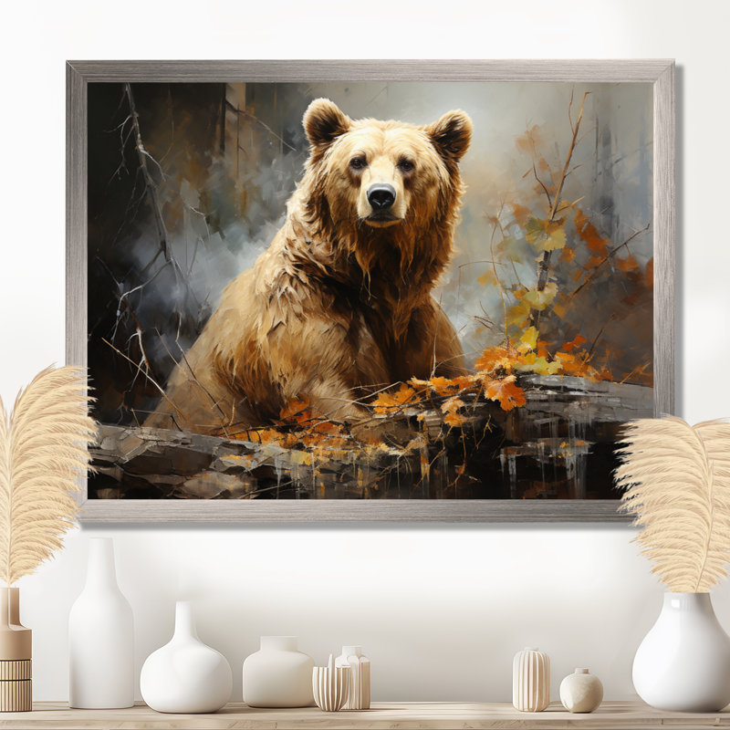 Bear Bears Boundary II - Reproductions encadrées d'ours, H 24 po x l 32 po x P 1 po, Encadrement argenté