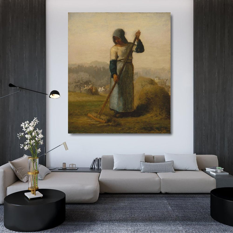 Femme avec un râteau, H 43 po x l 36 po