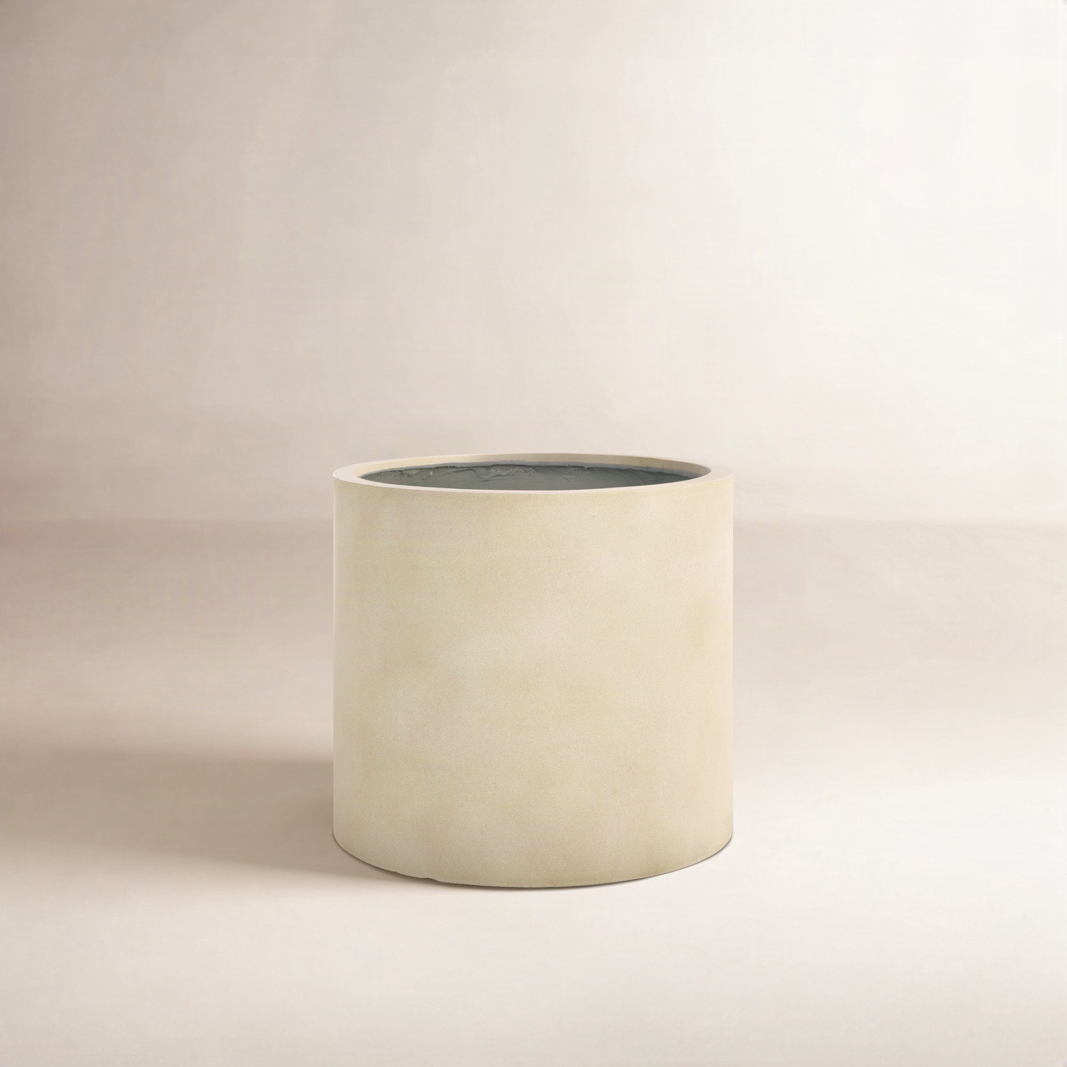 Mcguire Pot Planter, Beige, 19.2" H x 21.6" W x 21.6" D