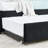 Full Size Upholstered Daybed In Black Velvet With Trundle, Bed Frame Featuring Comfortable And Arm Support, Vertical Stripe Pattern For A Mid - Century Cute Aesthetic, Suitable Living Room Bedroom,