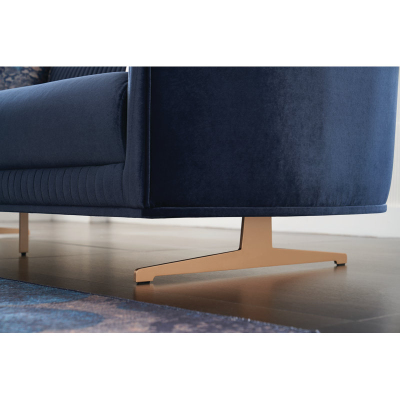 Upholstered 94.49'' Sofa, Petrol 100% Polyester