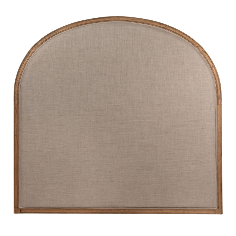 Oak & Linen Arch Queen Size Headboard, Queen