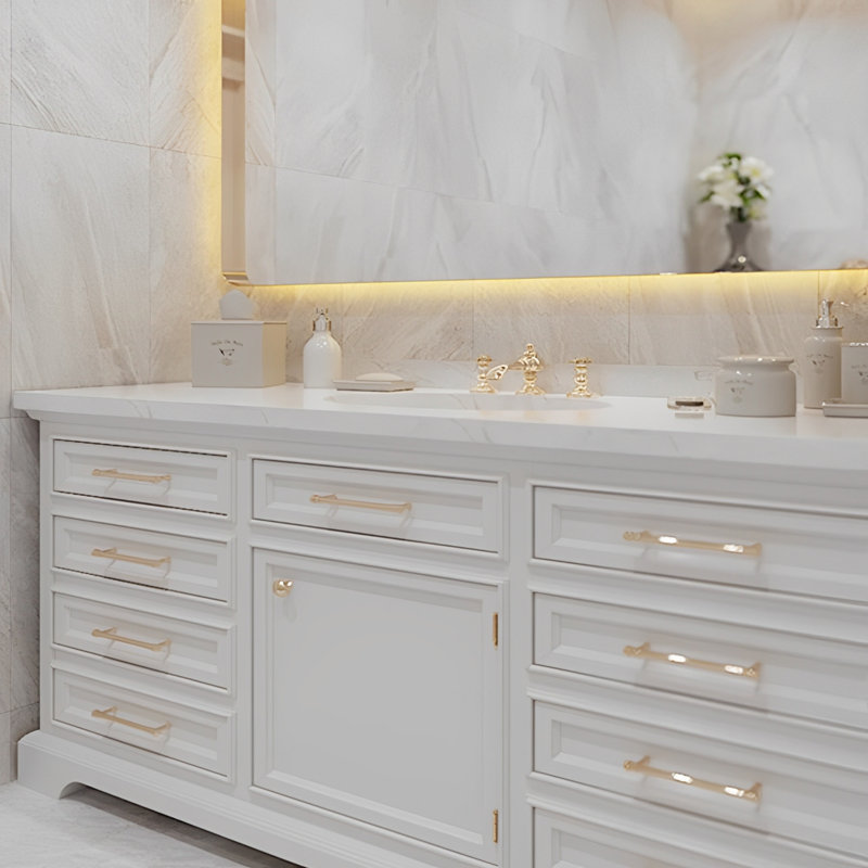 Armoire de salle de bain de style nordique, H 31,5 po x l 59 po x P 21,3 po