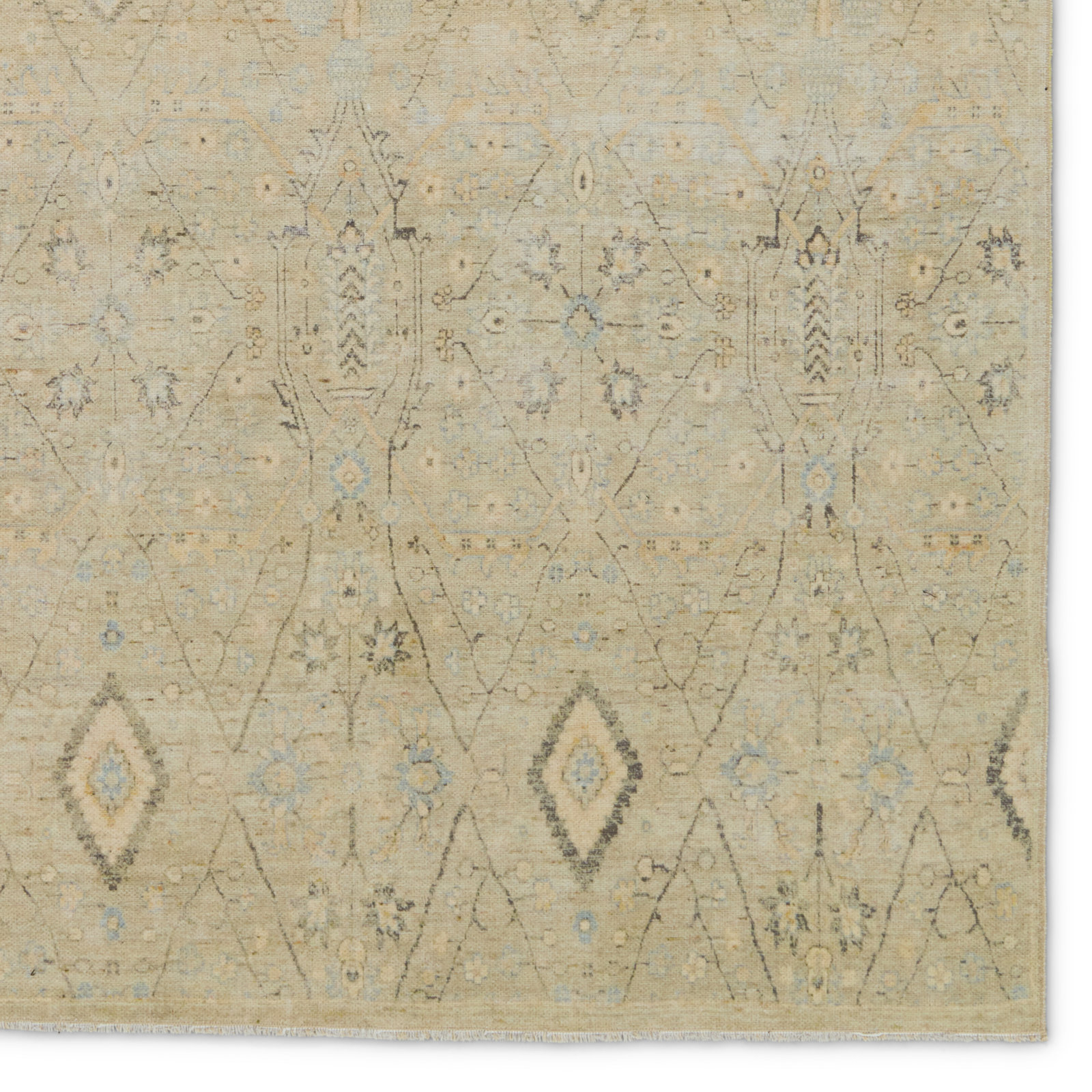 Ellett Cream/Blue Rug, Rectangle 8'10" x 11'9"