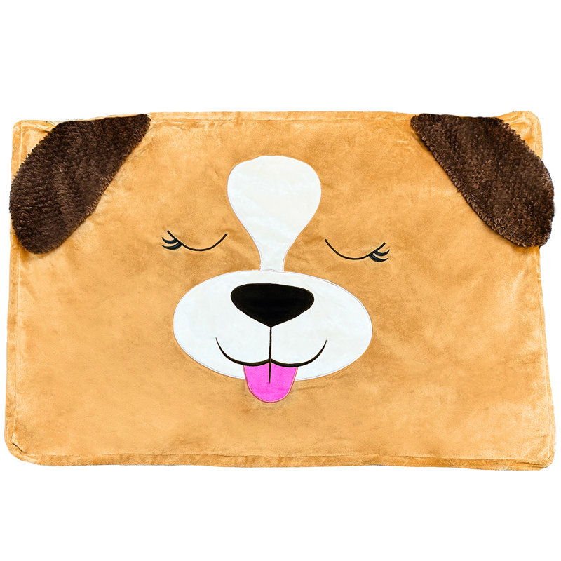 Lit pour animal de compagnie dans une boîte: bonbon le chien beige - petit, H 2,5 po x l 24 po x P 18 po
