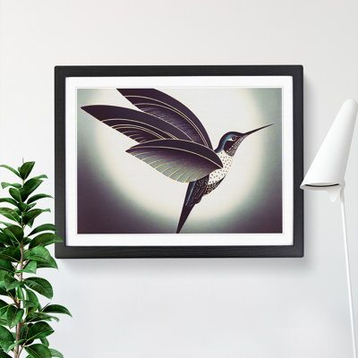 Hummingbird Modern Abstract - Single Picture Frame Print