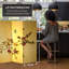 4 ft. Short Double Sided Canvas Folding Screen-1409258904
