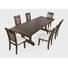 Alisher 6 - Person Extendable Solid Wood Top Double Pedestal Dining Set