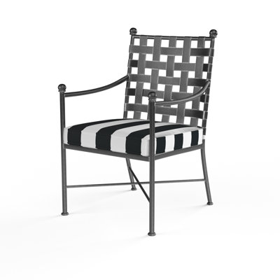 Lucier Premium All-Weather Wicker Outdoor Dining Armchair with Sunbrella® Cushion