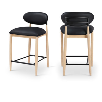 Riccio Vegan Leather Upholstered Stool