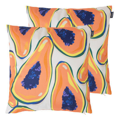 icon Papaya Fruit Print Cushions