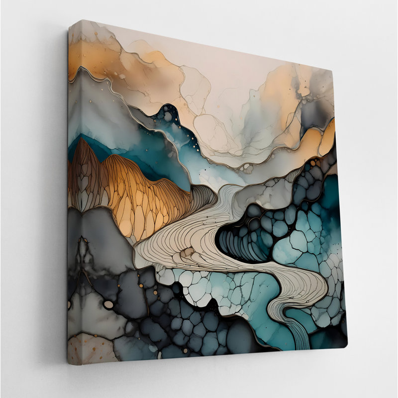 Downhill Flow, 30" H x 30" W