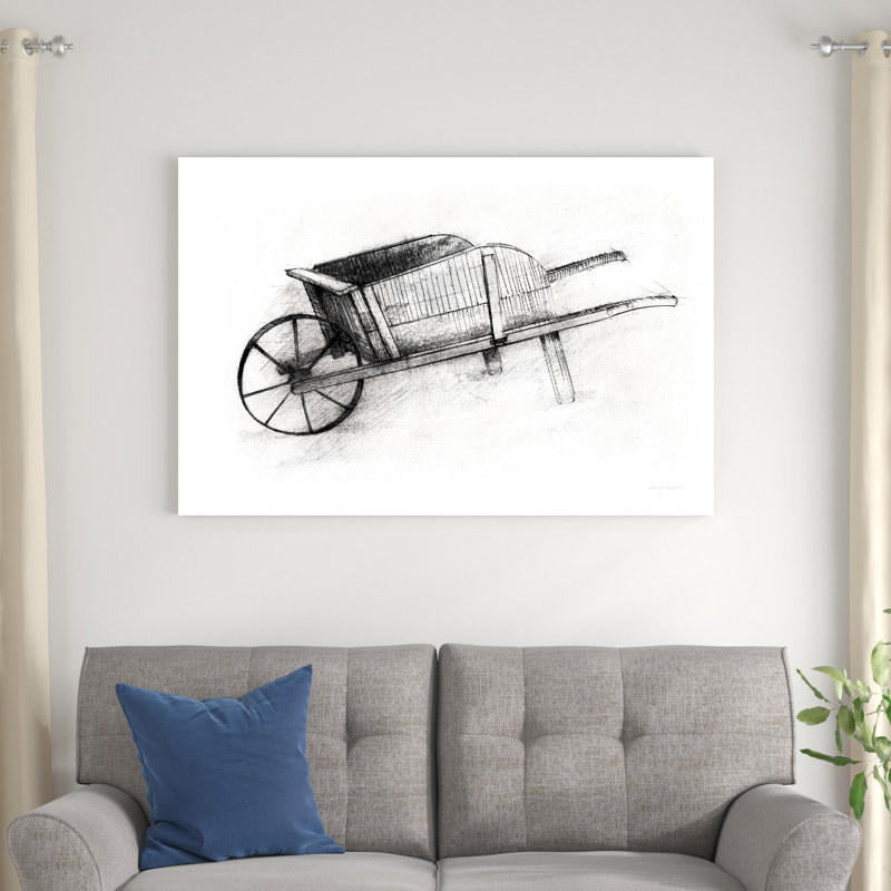 «Farm and Garden IV Crop» par Avery Tillmon - reproduction de dessin, Non, Toile tendue, H 32 po x l 48 po