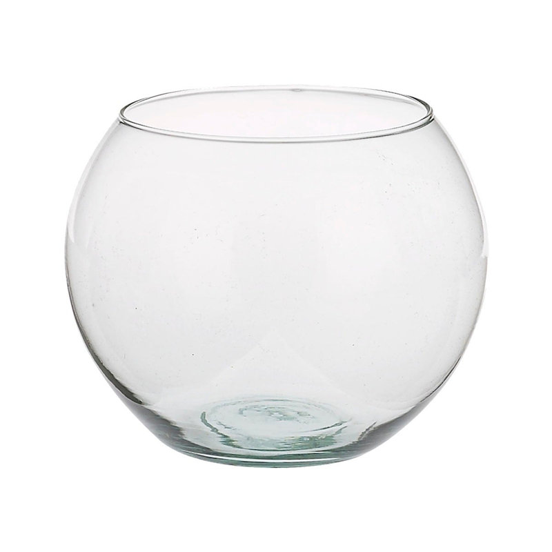 Vase de table en verre Tahiri, H 6 po x l 6 po x P 5 po