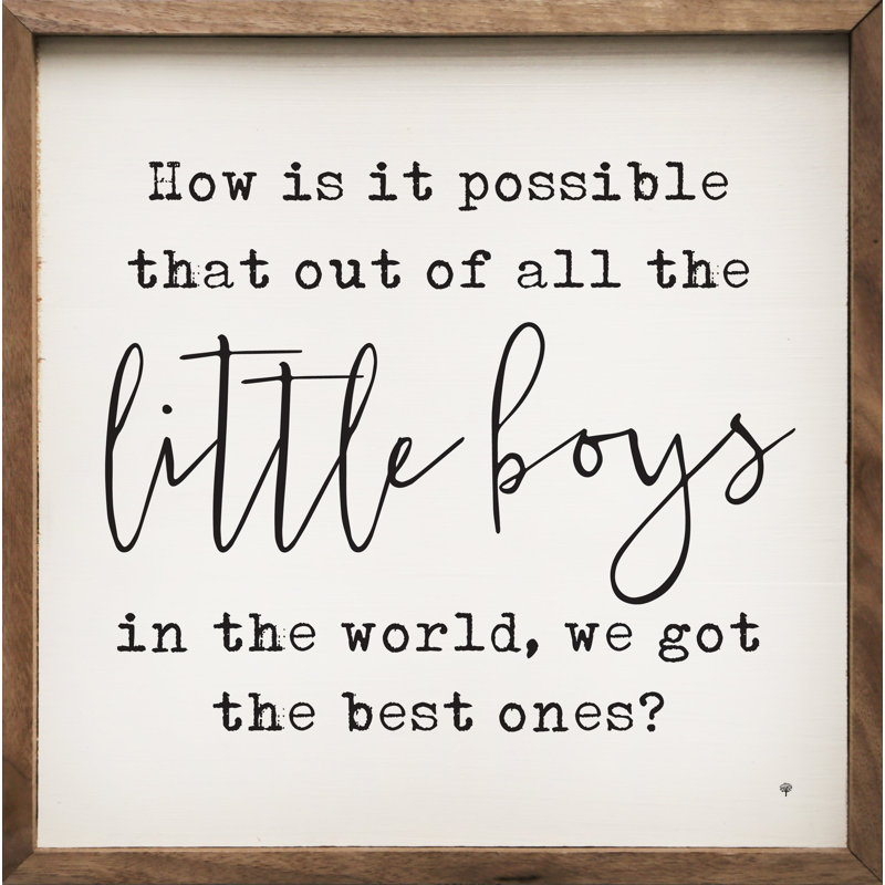 Little Boy Best Ones - blanc, H 4 po x l 4 po