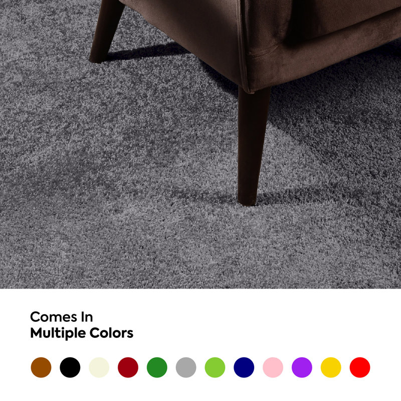 Modern Plush Pet and Kids Friendly Solid Color Area Rugs, Stain & Fade Resistance, Bedroom, Playroom and Kidsroom, Event, Wedding, Perfect for Living Room, Dining Room, Gray Rug