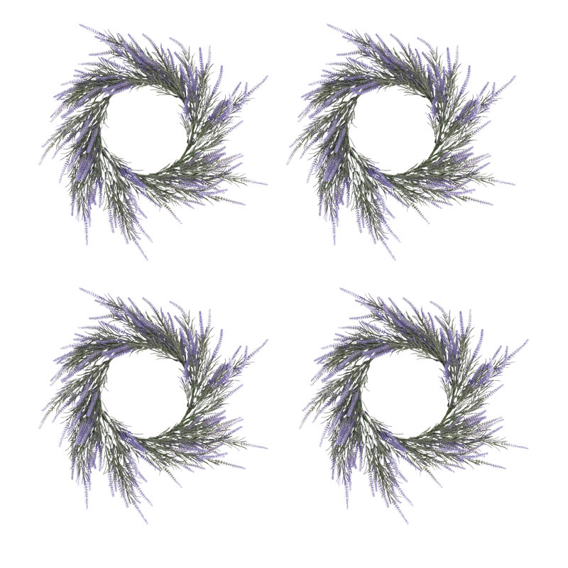 Couronne florale lavande (ensemble de 4)