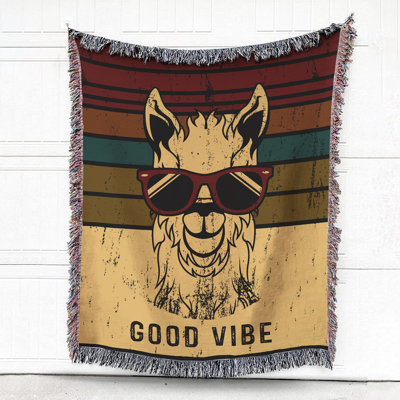  Llama 100% Cotton Throw