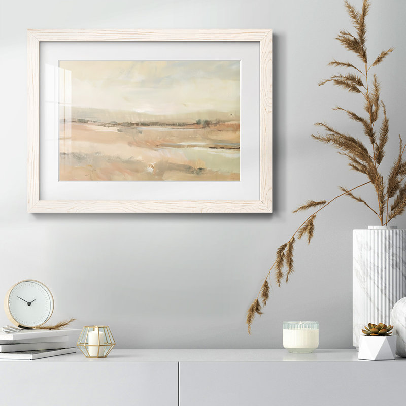Paysage de tons de terre I, H 14 po x l 20 po x P 1,5 po, Blanc