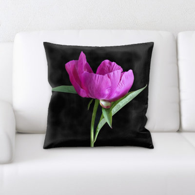 Coussin décoratif pivoine rose