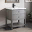 Meuble-lavabo sur pied simple avec comptoir Lunnete