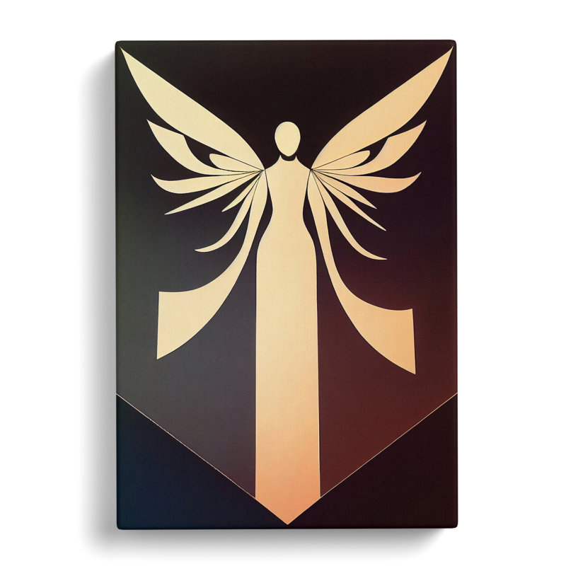 Angel Geometric - Wrapped Canvas, 50cm H x 35cm W x 3cm D