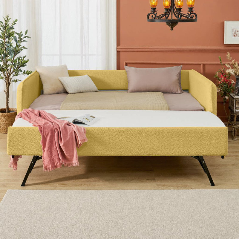 Canapé-lit simple / double UnaFlora, Lit double, Yellow