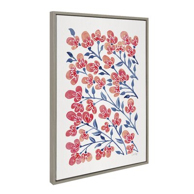 Cherry Blossoms by Cat Coquillette - Floater Frame Painting on Canvas -  Red Barrel StudioÂ®, 4DC1E5419E4B4C11AAF5452BDFB047B8