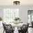 3-Light Clear Hammered Glass Flush Mount