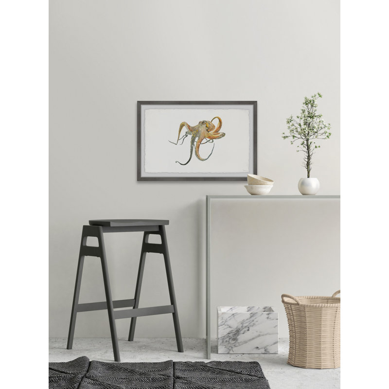 " Lazy Octopus " by Parvez Taj Painting Print, 20" H x 30" W x 1.5" D