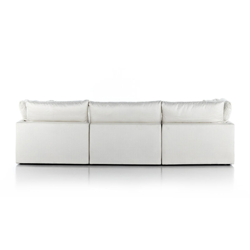 Stevie Modular Sectional, Cream Polyester