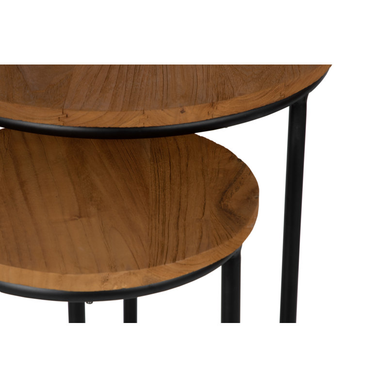 Sunset Outdoor Round Teak Side Table
