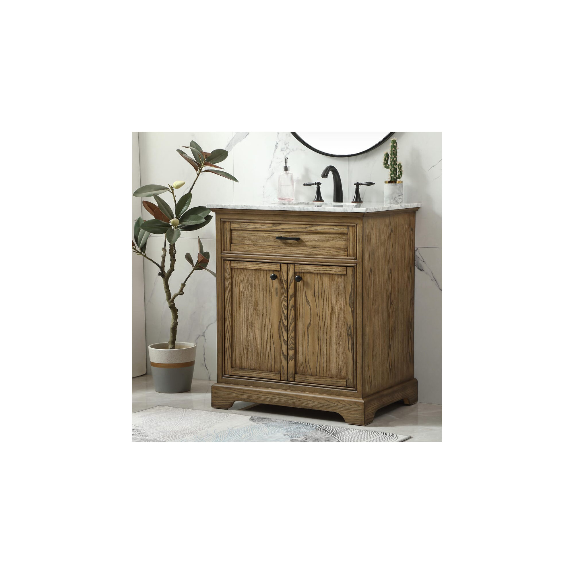 Hermes 30'' Single Bathroom Vanity, Driftwood