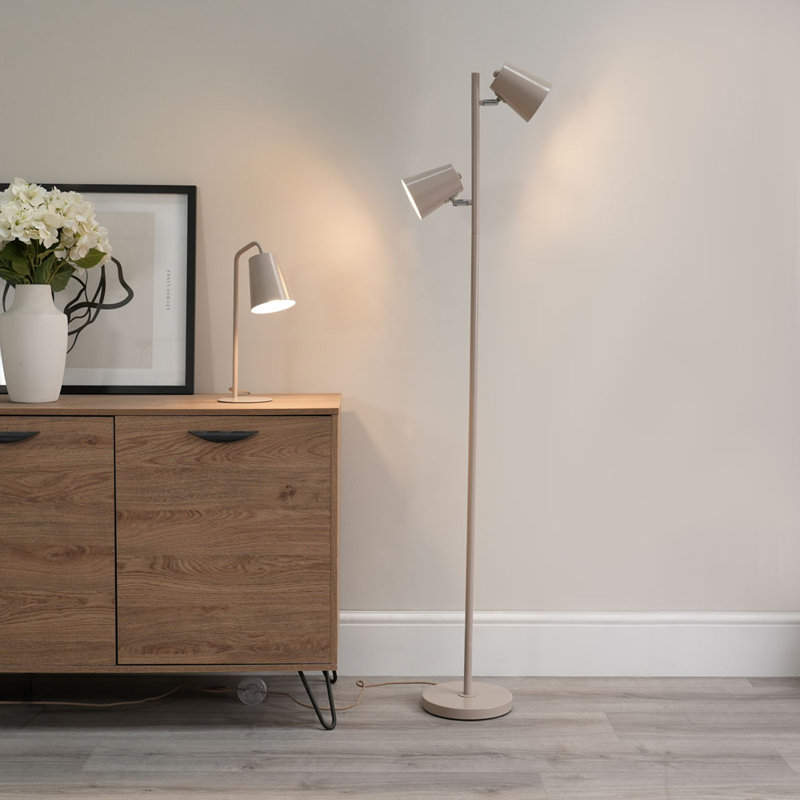 Reydan 152cm Traditional Floor Lamp, Natural, No