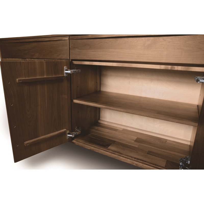 Catalina 66.13'' W Solid Wood Sideboard, Natural Walnut