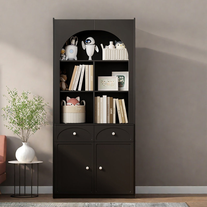 French Style Vintage Storage Bookcase, Black