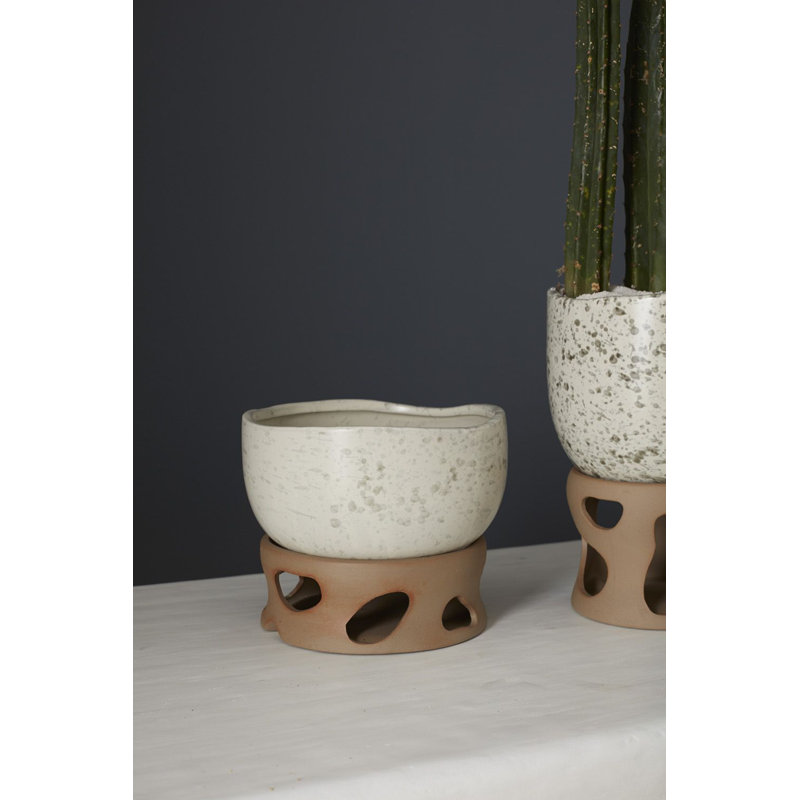 Pot de fleurs en céramique Danny, H 6,5 po x l 8 po x P 8 po