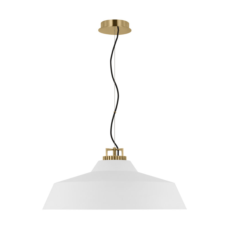 Forge 1 - Light LED Pendant, 12" H x 28" W x 28" D, Matte White