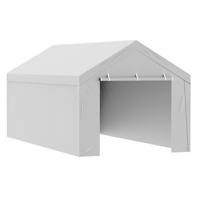 Garage Tent Shelter Tarp Heavy-Duty Waterproof and UV Protected with Ball Bungees