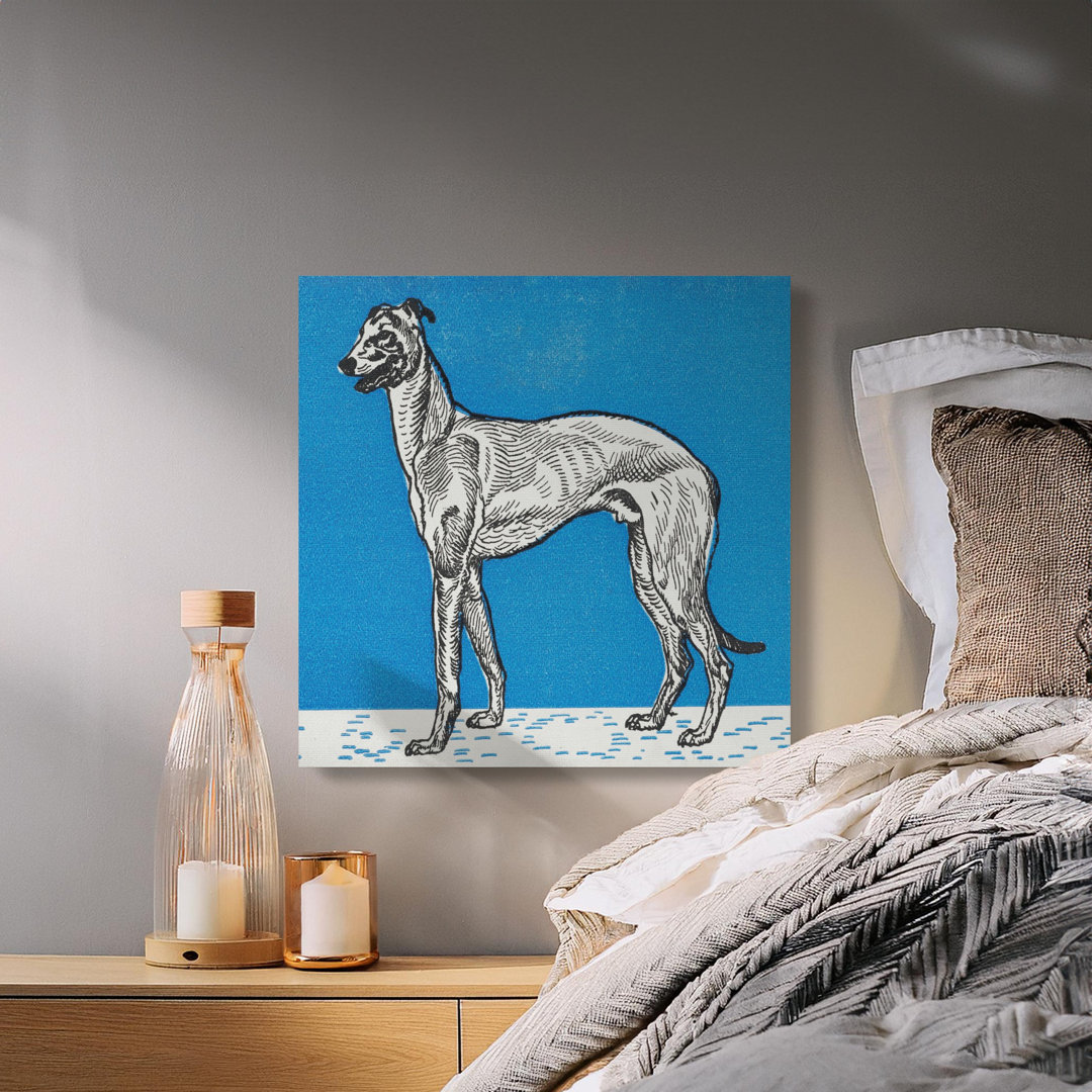 Greyhound Dog Canvas Wall Art, Gallery Wrapped Matte Print, Ready to Hang, Archival Quality, Modern Decor, Statement Piece