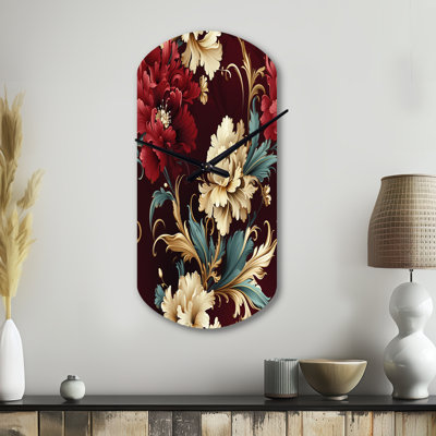 Victorian Renaissance Revival Victorian Motif - horloges asymétriques florales