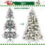 Arbre de Noël en forme d'épouvantail floqué avec lumières à DEL blanc chaud, embouts de fil mémoire en PVC, poteau électrique et structure à charnières - arbre de Noël réaliste enneigé-453623131